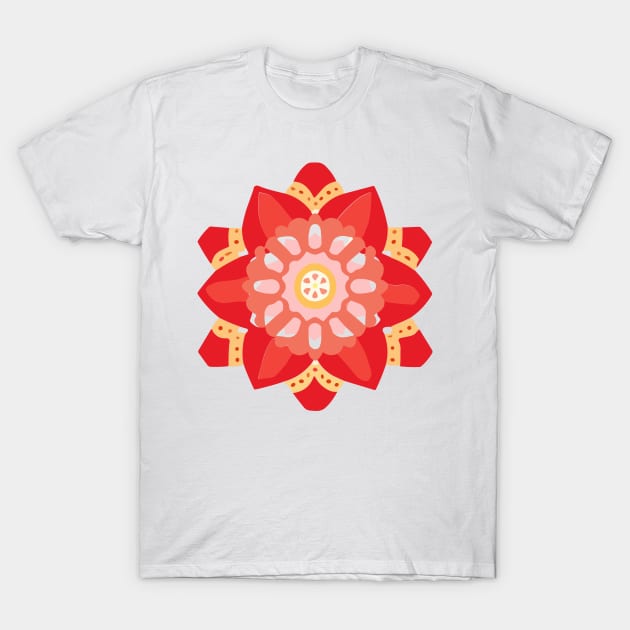 mandala Clamber drawing T-Shirt by Martin Young